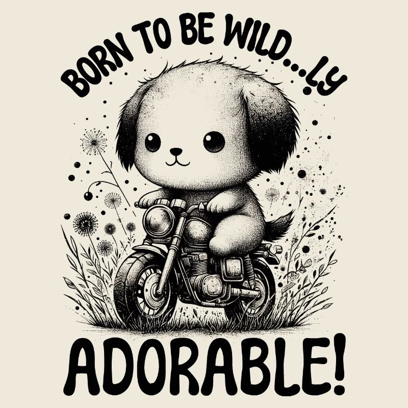 CUTE PUPPY ON A MOTORCYCLE: BORN TO BE ADORABLE