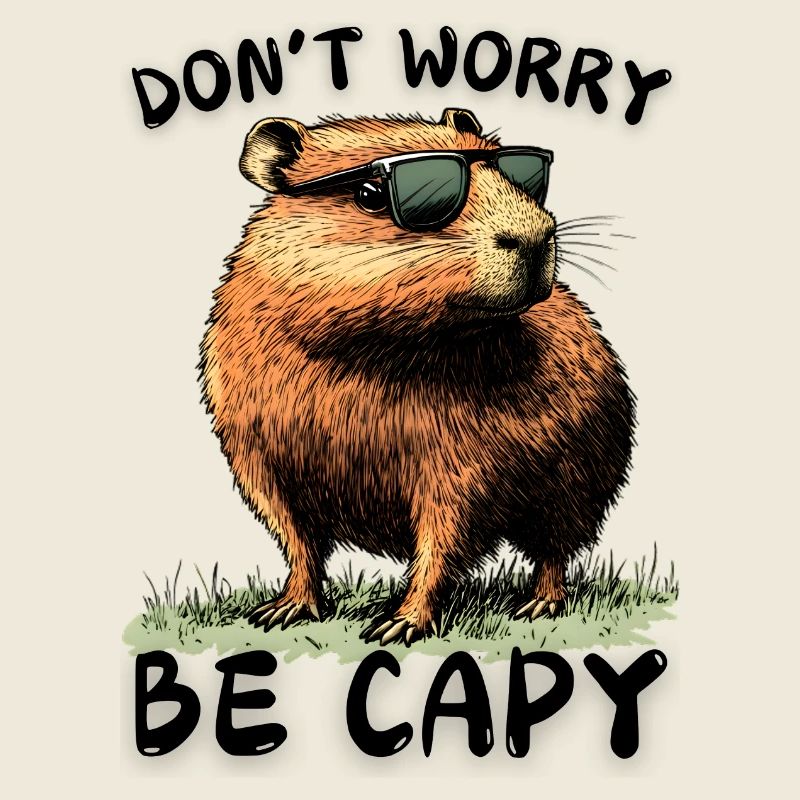 Capybara Don't Worry Be Capy - Wasserschwein Nager
