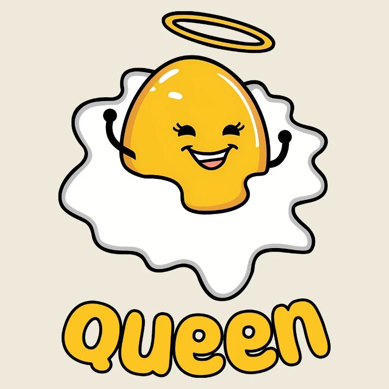 Funny egg with halo