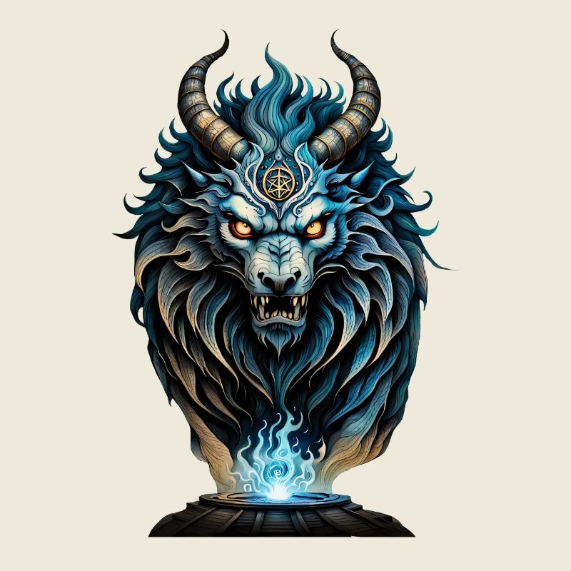 Ein wildes blaues Tier,