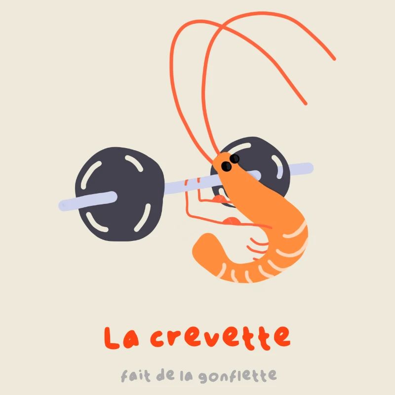 La crevette fait de la gonflette
