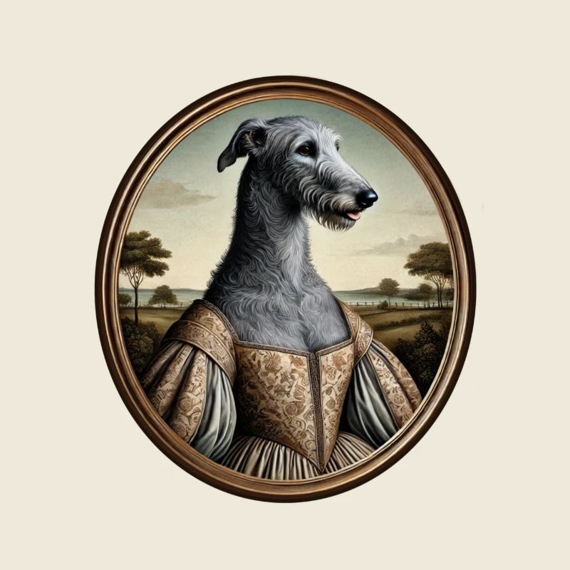 Portrait de l’Irish Wolfhound Amber
