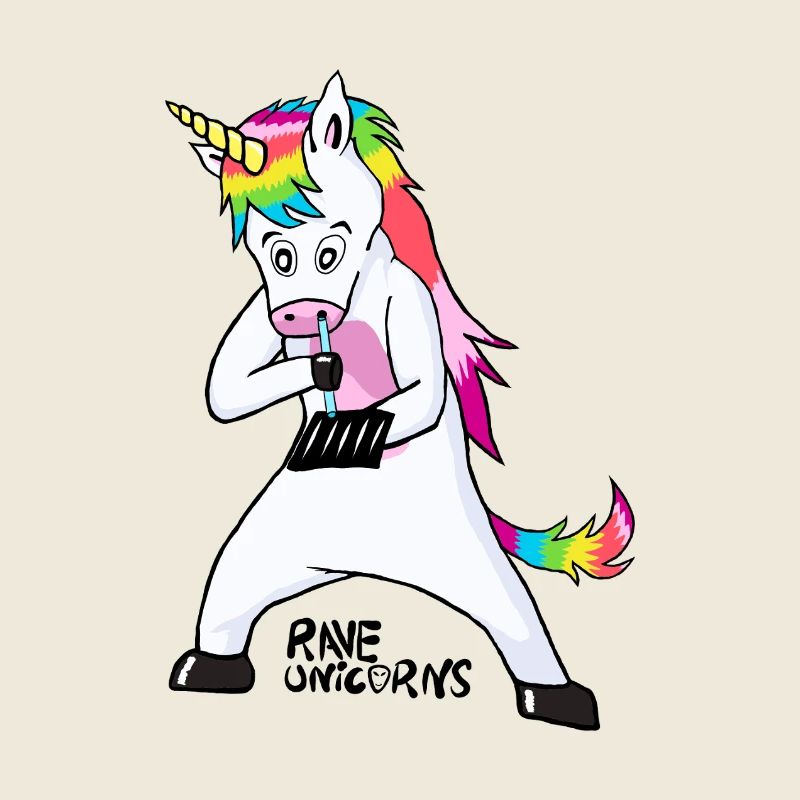 Ravew Unicorns Line Black Logo 18+