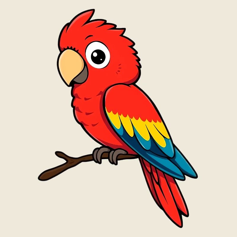 Parrot Red Macaw