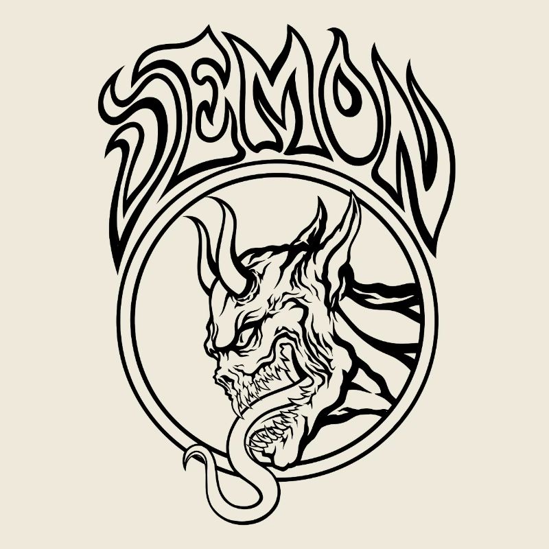 Démon - Illustration au trait infernal