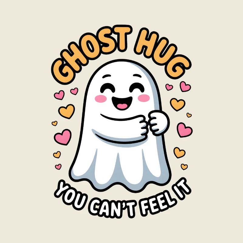 Serious Ghost Hug Ausdruck der Freude