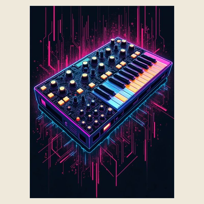 Conception futuriste d’un synthétiseur