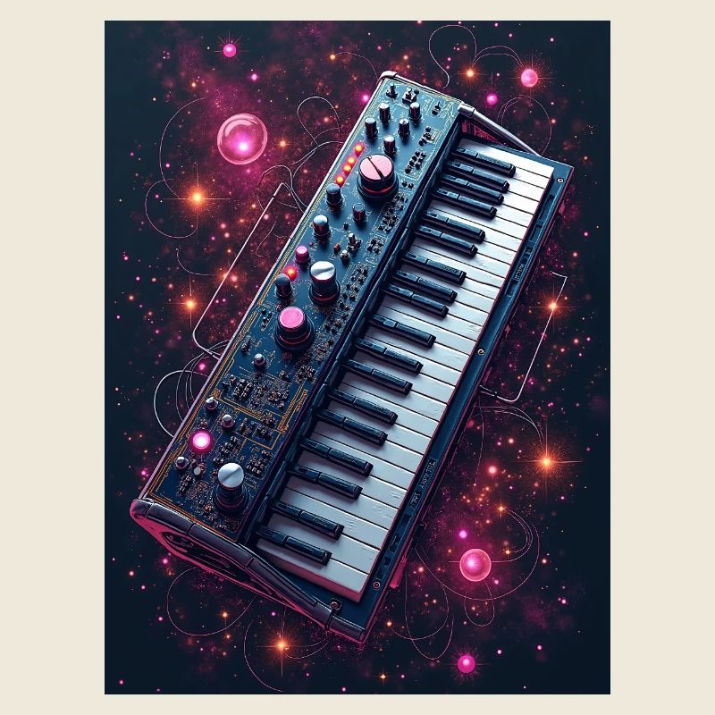 Kosmisches Musik-Keyboard