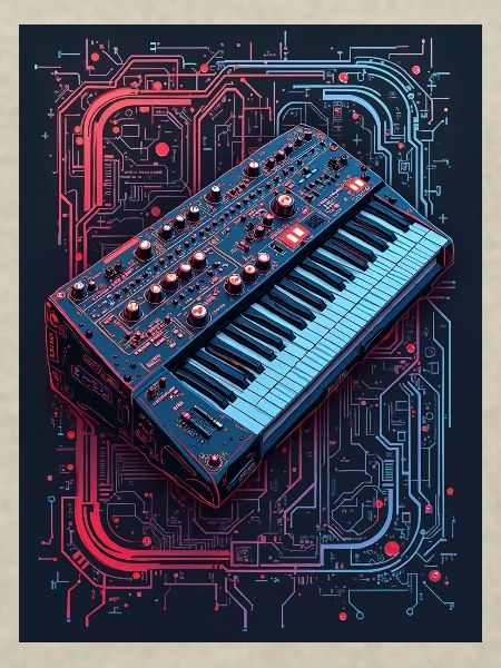 Futuristisches Synthesizer-Design