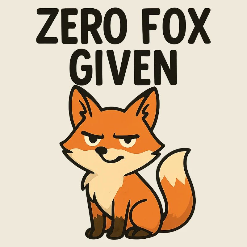 Minimalist Sassy Fox Illustration