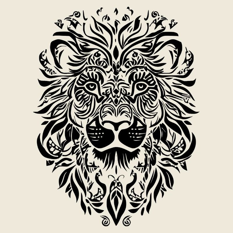 Visage de Mandala Lion