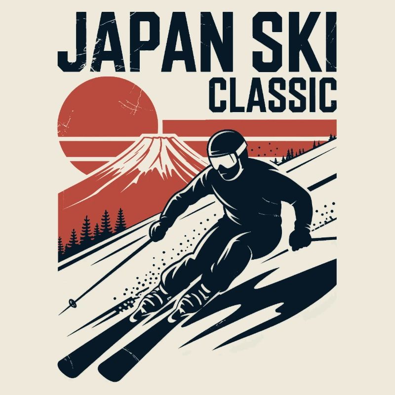 Japan Ski Classic Design rétro