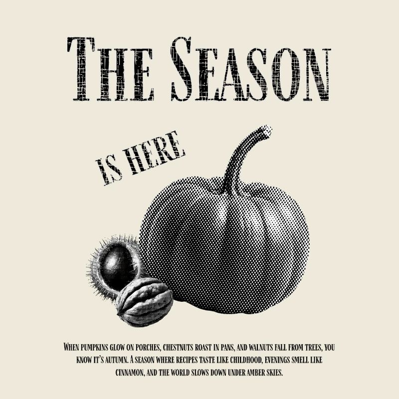 Herbstliches Kürbisdesign mit Früchten