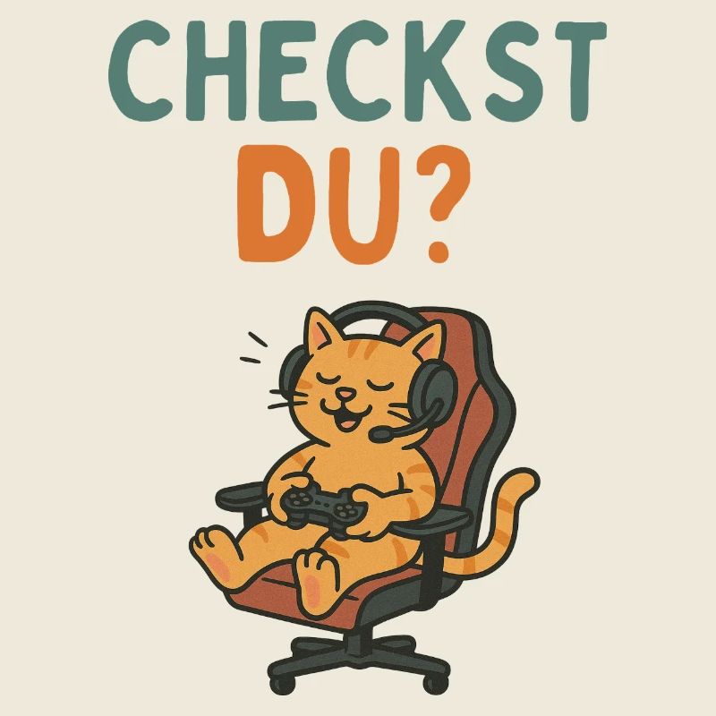 chat de jeu dans la chaise de direction design rétro vintage