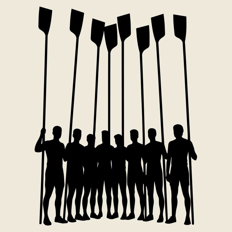 Équipe d’aviron Silhouette – Huit avec sangles | Ramer