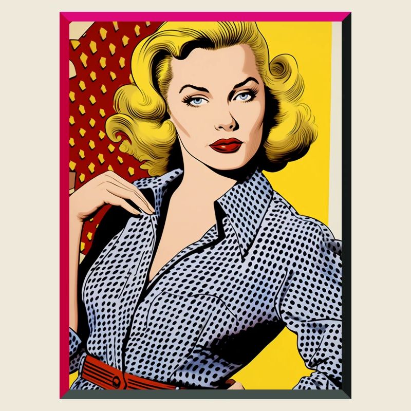 Pop Art Diva Retro-Look gepunktete Bluse Mode
