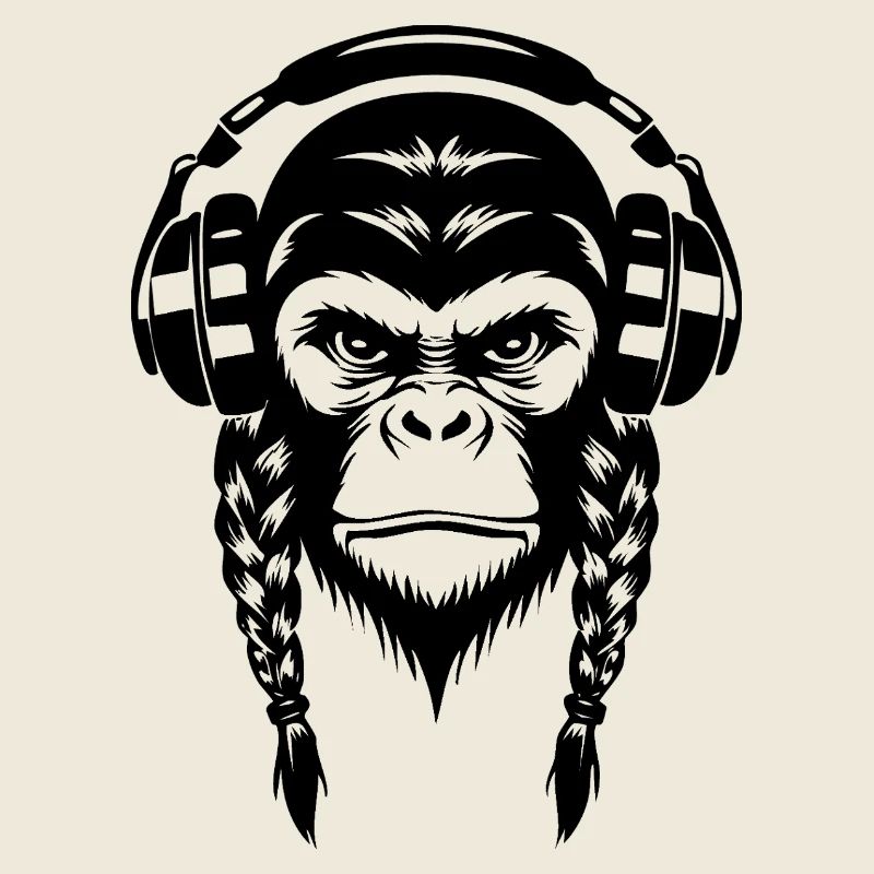 Beat Monkey Head Bass Drop Edition Chemise