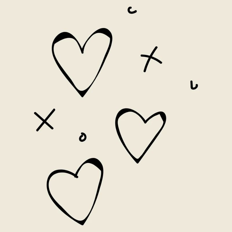 Heart – minimalist, handwriting, drawn