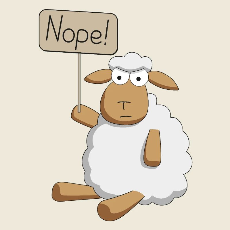 Non! - moutons protestataires