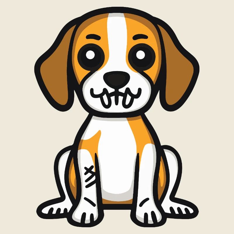 Beagle Chien Halloween Bande dessinée Drôle
