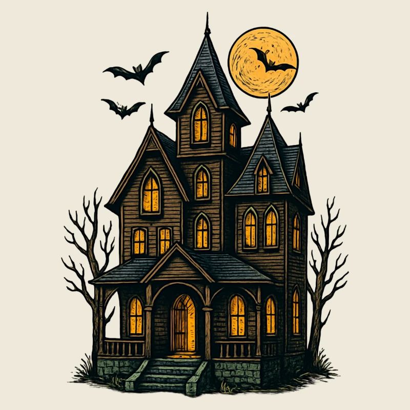 Spooky Haunted House for Halloween