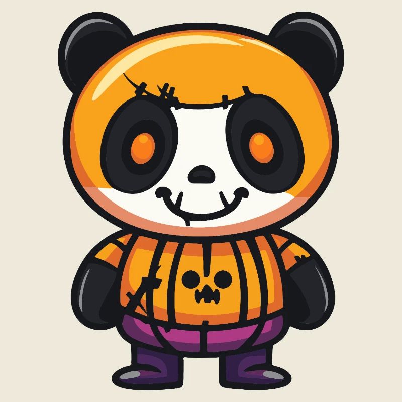 Panda Halloween Zombie