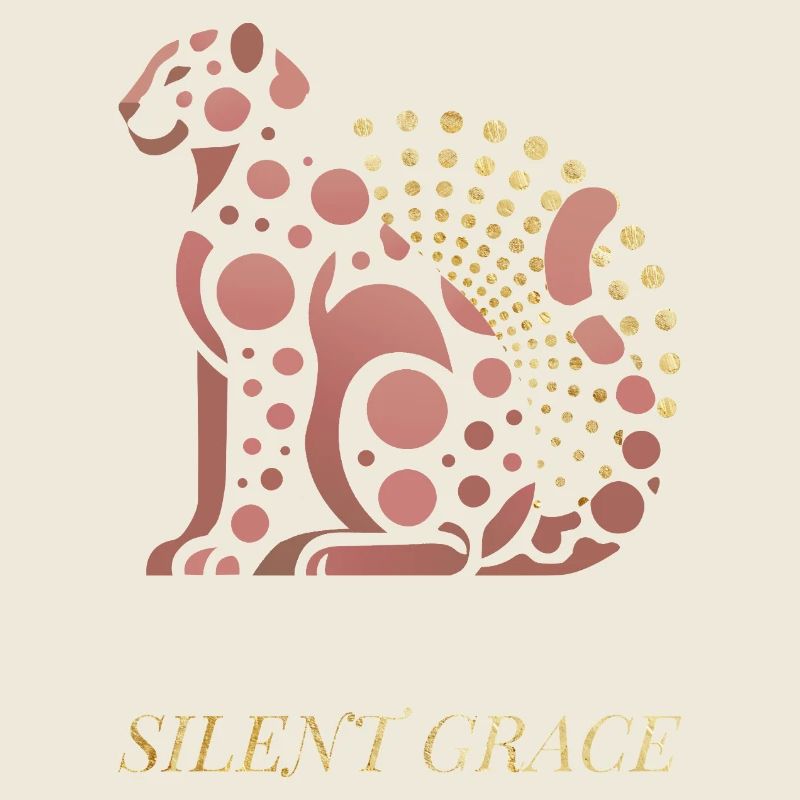 Silent Grace – Elegant Cat with Golden Accents