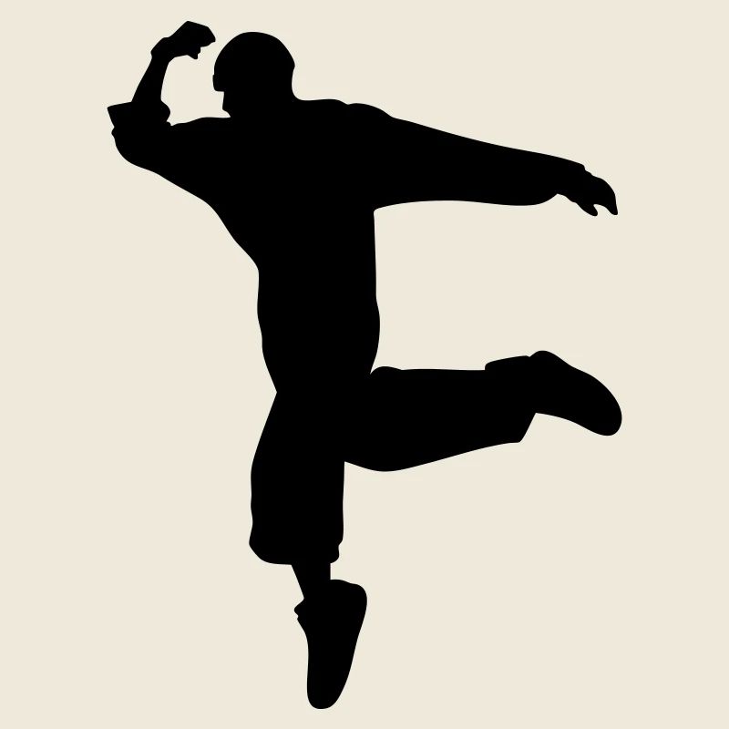 Silhouette B-Boy – Mouvement de breakdance
