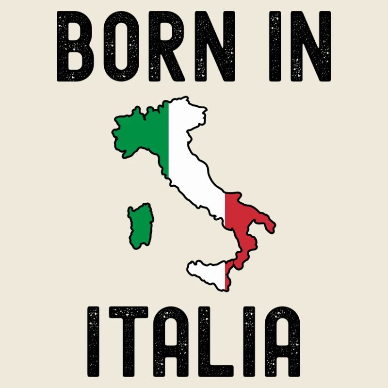 Italy map sketch in tricolor style