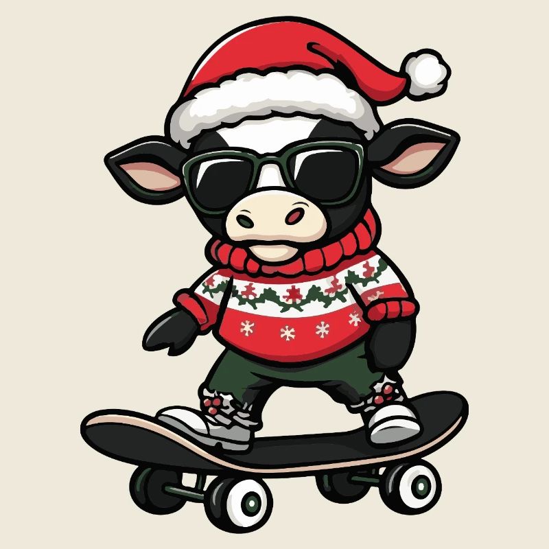 Kuh Weihnachten Lustig