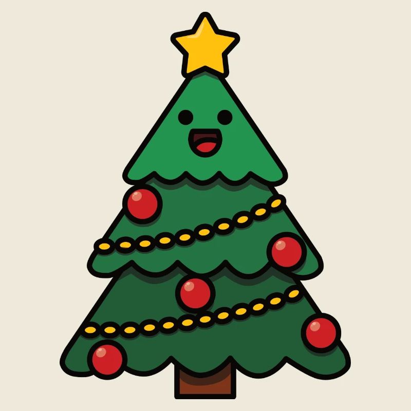 Kleiner Fröhlicher Weihnachtsbaum