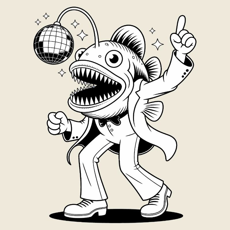 Poisson disco - T-shirt drôle