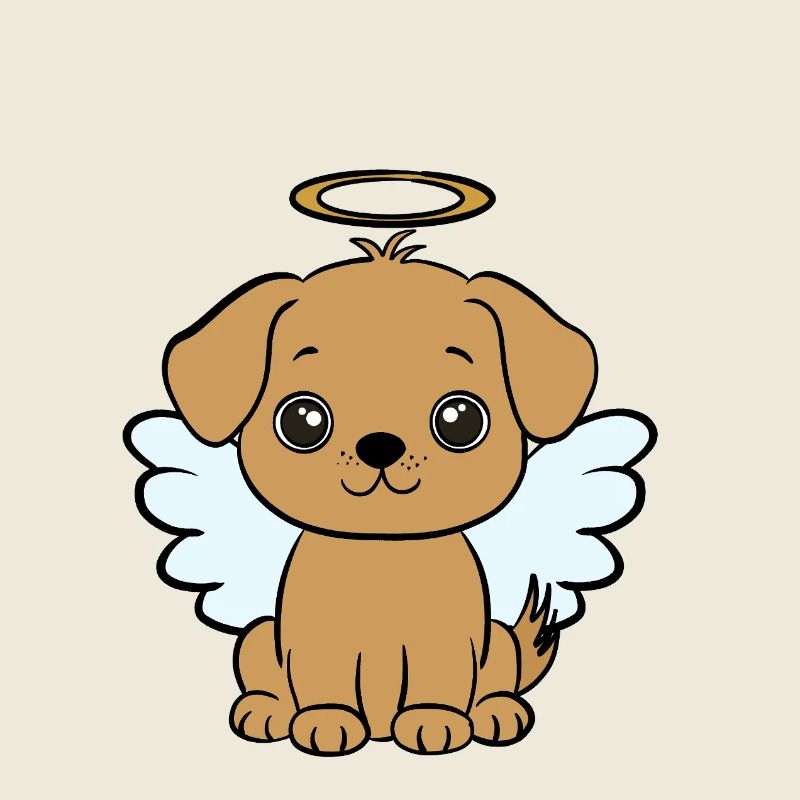 Chien avec halo