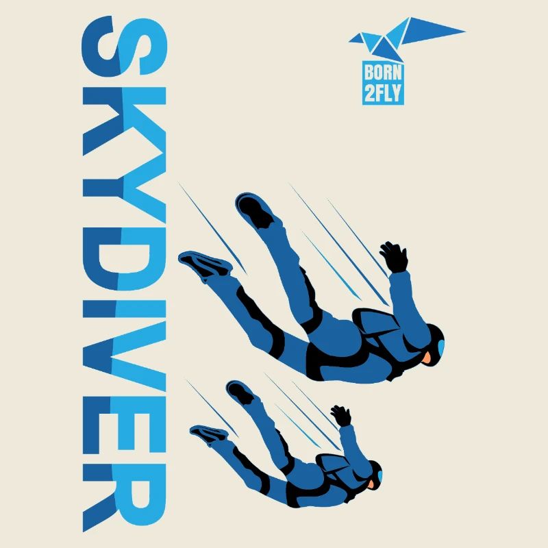 Skydiver Paragliding | Blue Sky Vibrant Color