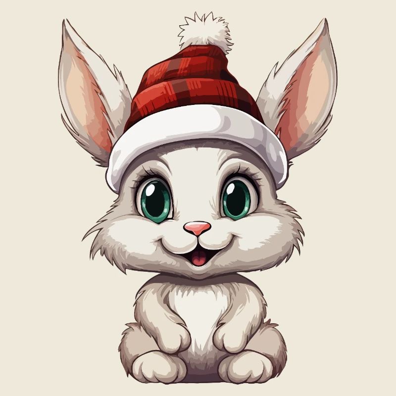 Winter bunny with cap