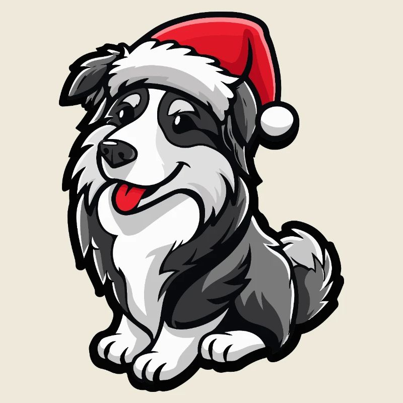 Border Collie Chien Noël