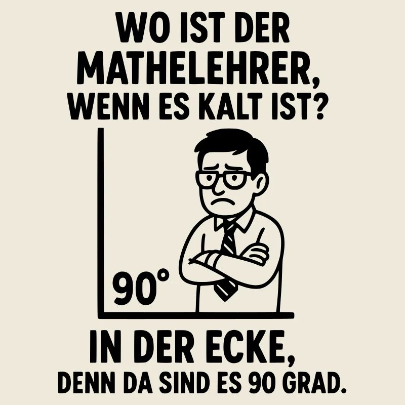 90 grad ecke lehrer mathe witz