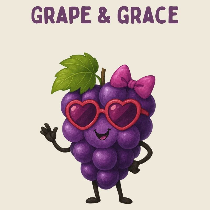 Grape Grace - Grape with Heart Glasses