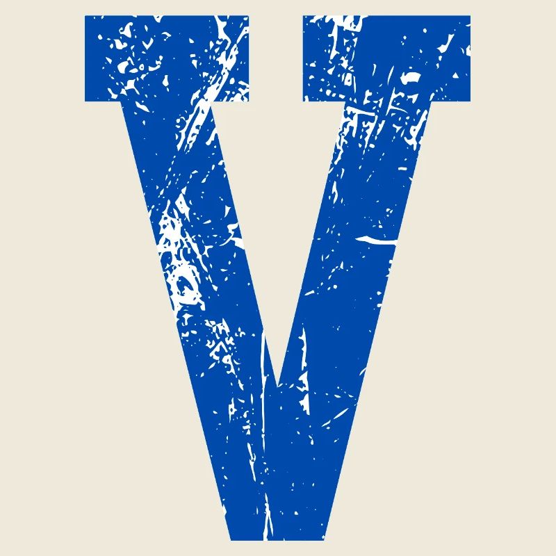 Letter v sport retro