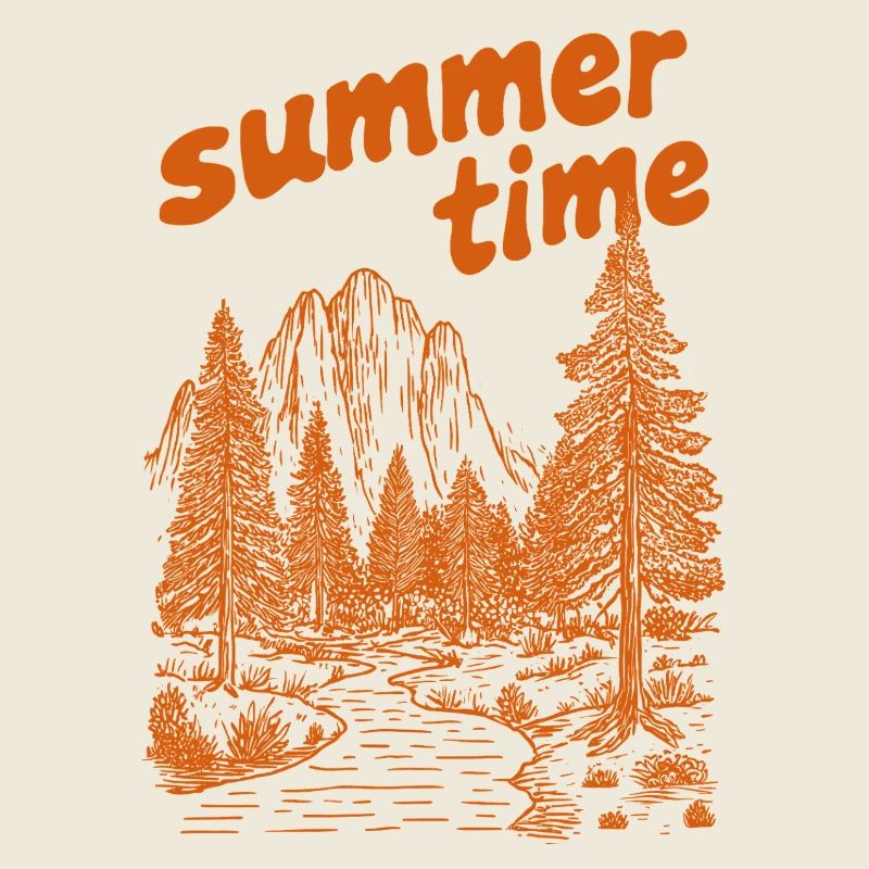 Summertime Nature Silhouette