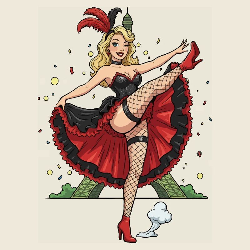 Pariser Cancan-Pinup
