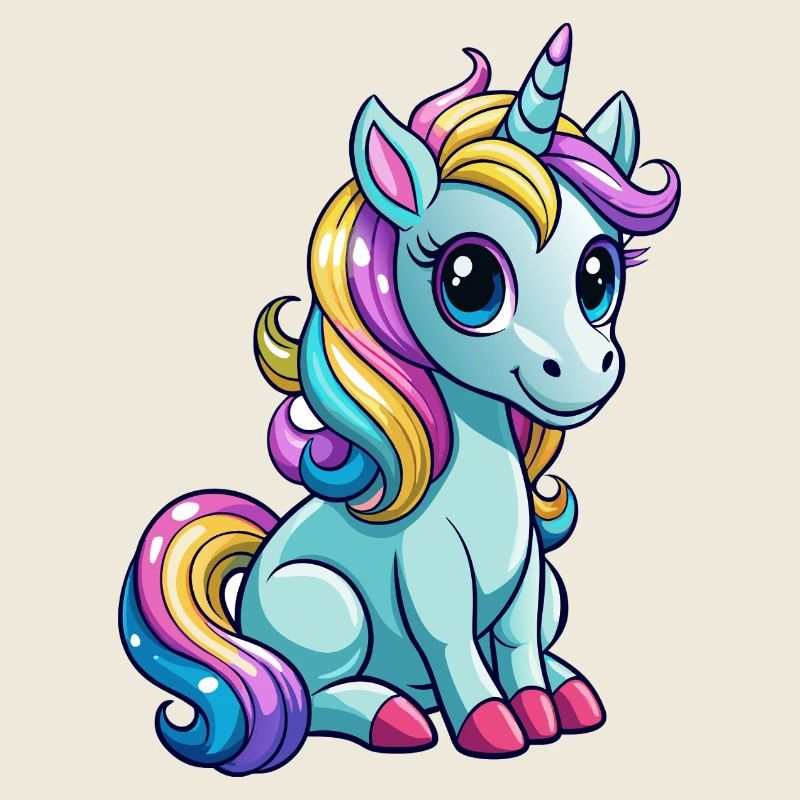 Licorne assise