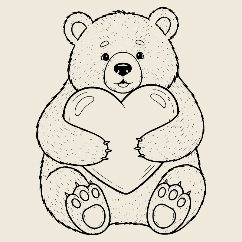 Teddybär mit Herz – kuschelige Liebe