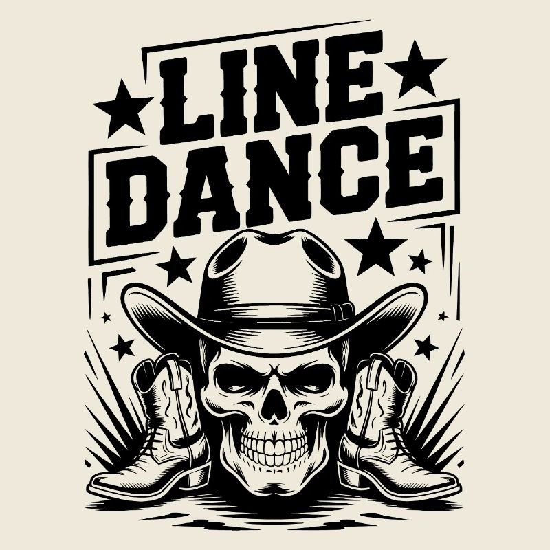 Line Dance – Western Skull Cowboy Tanz