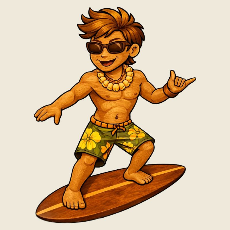 Surfer Hawaii-Stil