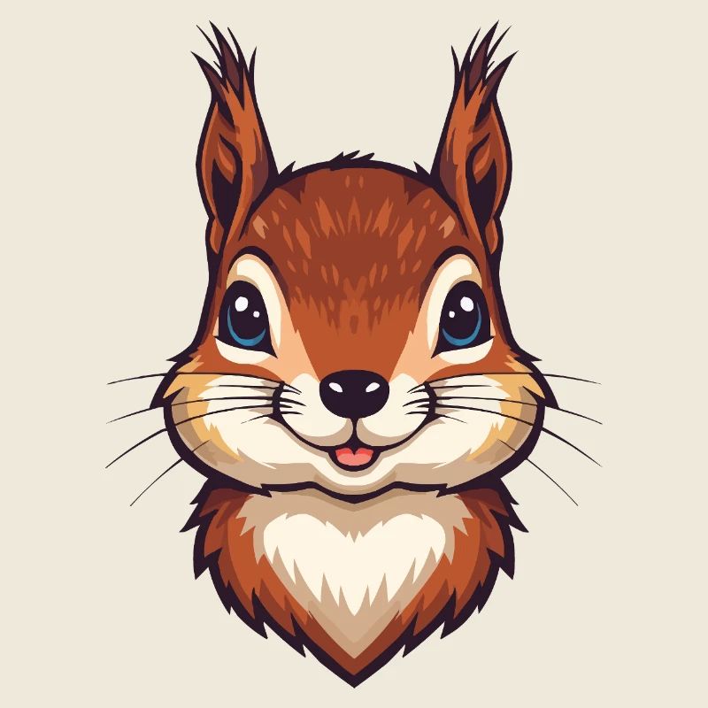 Cute Squirrel Head
