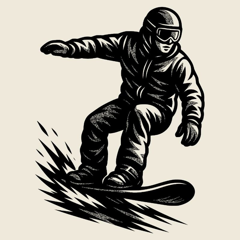 Snowboard court et transparent
