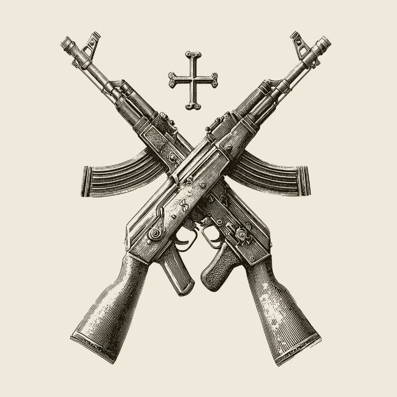 Silhouette croix de fusil