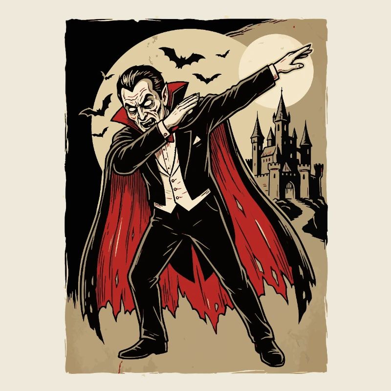 Dabbing Vampire – Dessin animé d’horreur drôle