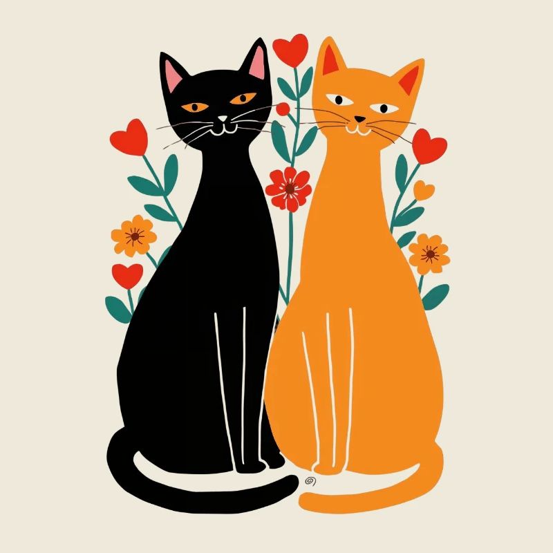 Des chats amoureux